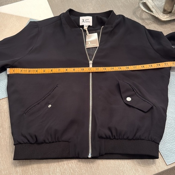 Jules & Leopold-Black Lightweight Bomber Jacket NWT size Small - Picture 6 of 13